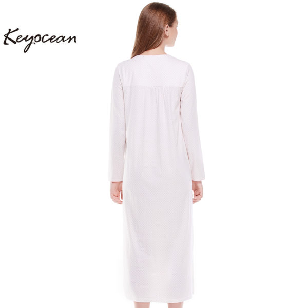 i-Smalls Ladies Nightwear 100% Cotton Long Sleeve Nightdress