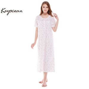 Godsen Womens Cotton Nightgown Long Sleeve Nightshirts
