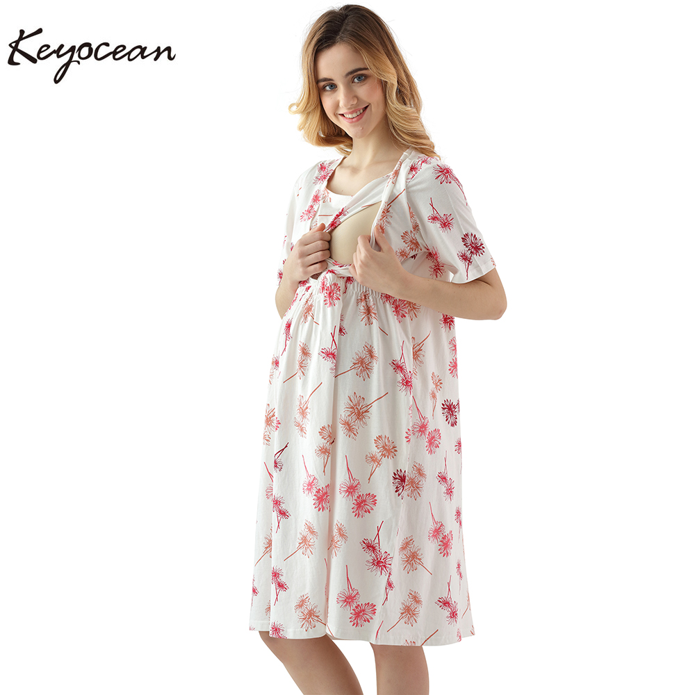 cotton maternity gown